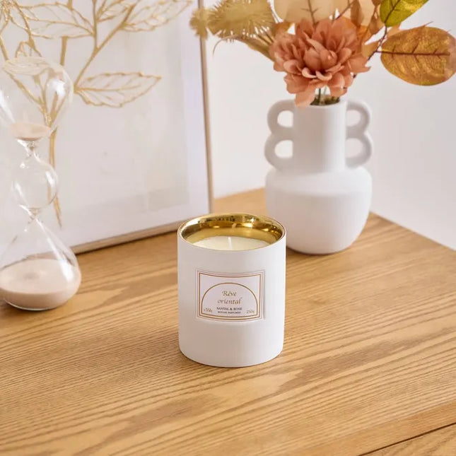 Vela perfumada "Lucía" tarro de cerámica 250gr sándalo - 211643B