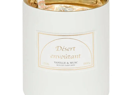 Vela perfumada "Lucía" tarro de cerámica 1800g vainilla - 211644A