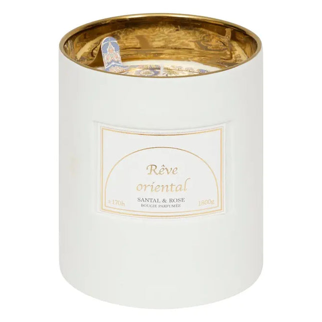 Vela perfumada "Lucía" tarro de cerámica 1800g sándalo - 211644B
