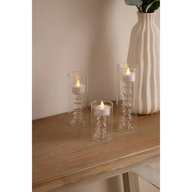 Vela LED "Lena" transparente de 6x19 cm  - 211647