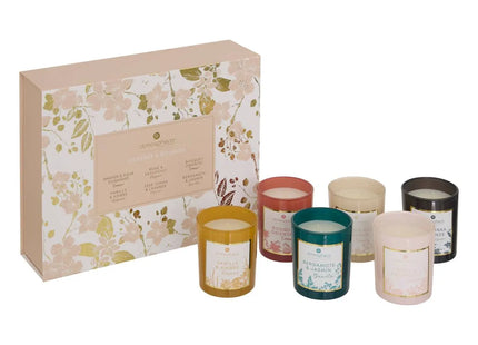 Juego de 6 velas perfumadas "Maël" en frascos de vidrio - 211654