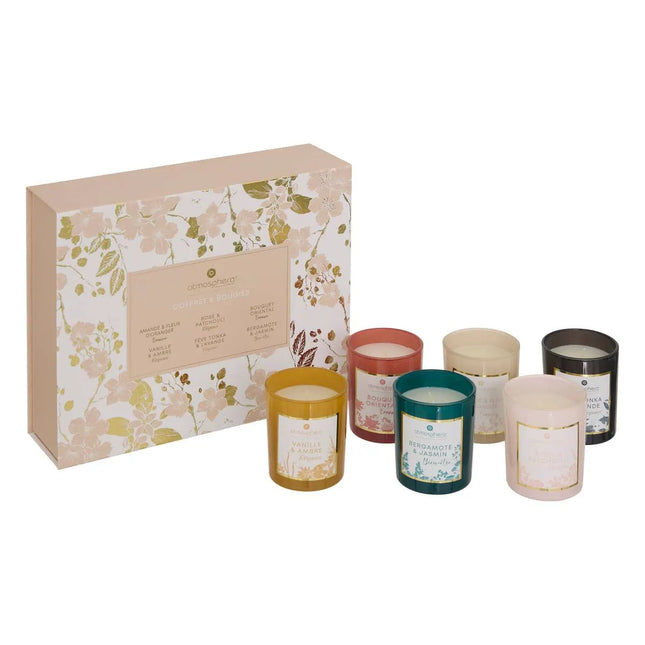 Juego de 6 velas perfumadas "Maël" en frascos de vidrio - 211654