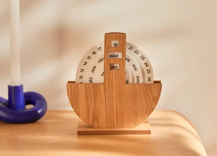 Calendario de madera "Flow" 20 cm de alto - 211689