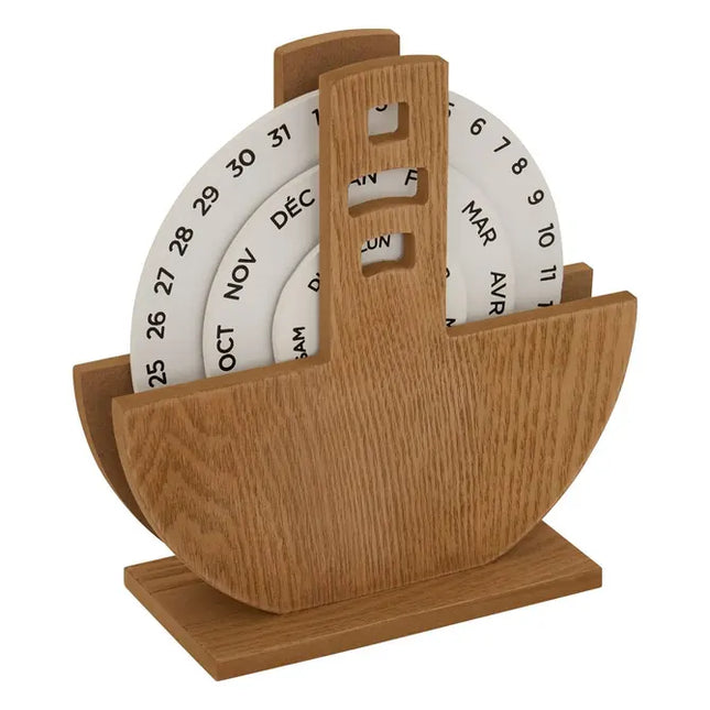 Calendario de madera "Flow" 20 cm de alto - 211689