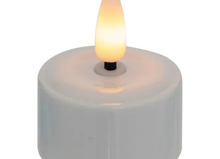 Juego de 4 velas LED recargables "Aitor" color blanco  - 211709