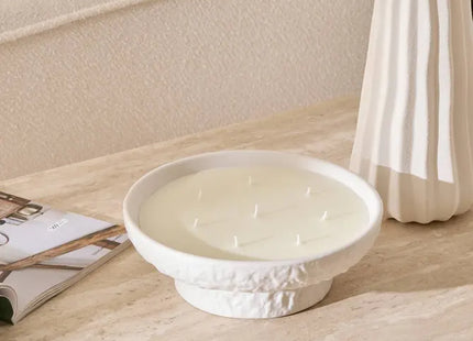 Vela perfumada "Stony" pote de cerámica de 400 gr vainilla - 211758