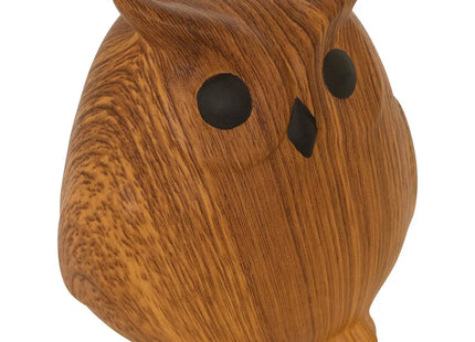 Deco "Búho otoñal" de cerámica marrón caramelo 11x10,3 cm - 211951
