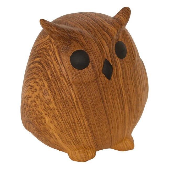 Deco "Búho otoñal" de cerámica marrón caramelo 11x10,3 cm - 211951