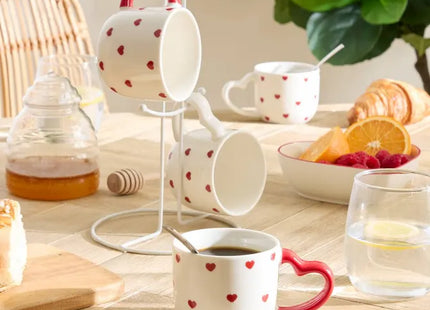 Juego de 4 tazas "Valentín" en un soporte - 212106