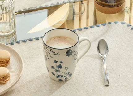 Taza "Umami" con diseño de flores azules, 310ml -  212120A