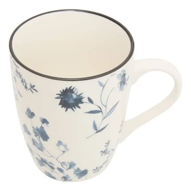 Taza "Umami" con diseño de flores azules, 310ml -  212120A
