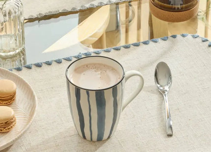 Taza "Umami" con estampado rayas azules, 310ml -  212120D