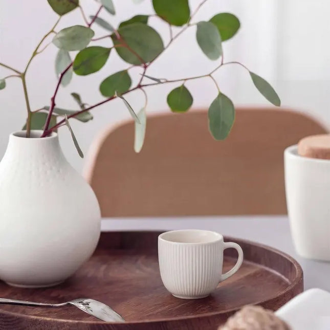 Taza acanalada "White Strata" 110ml - 212152