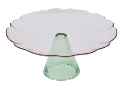 Soporte para exhibición de flores de rosas D28cm rosa y verde - 212165