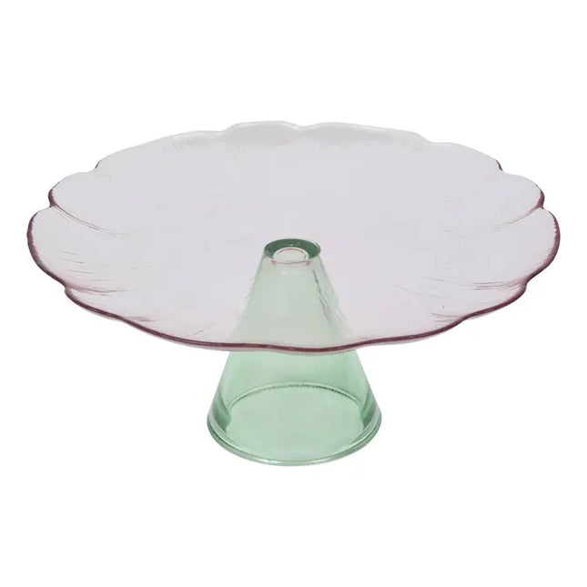 Soporte para exhibición de flores de rosas D28cm rosa y verde - 212165