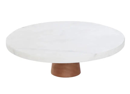 Exhibidor para tortas Mármol, D.25 cm, Blanco - 212191