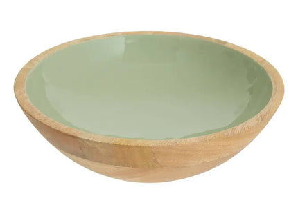 Bol "Inaya" para ensalada de 25 cm de diámetro, madera verde y de mango - 212207A