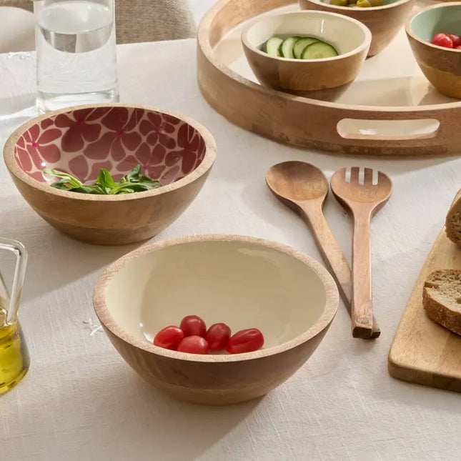 Bol para ensalada "Inaya" terracota, madera de mango -  212207D