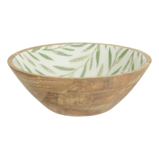 Bol para ensalada "Inaya" D30cm verde oliva, madera de mango -  212208C