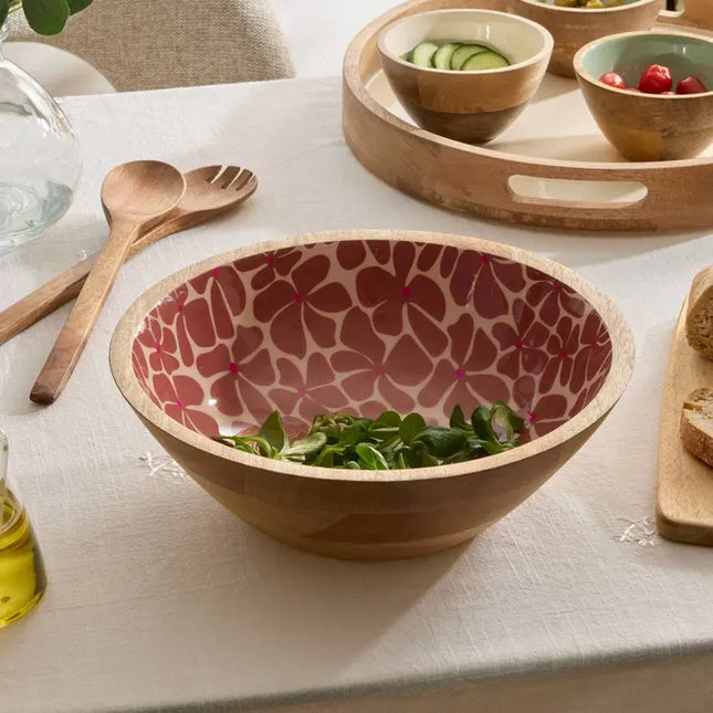 Bol para ensalada "Inaya" D30cm terracota, madera de mango -  212208D