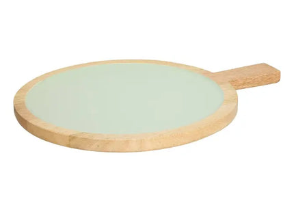 Plato de servir "Inaya" de madera de mango y verde - 212210A