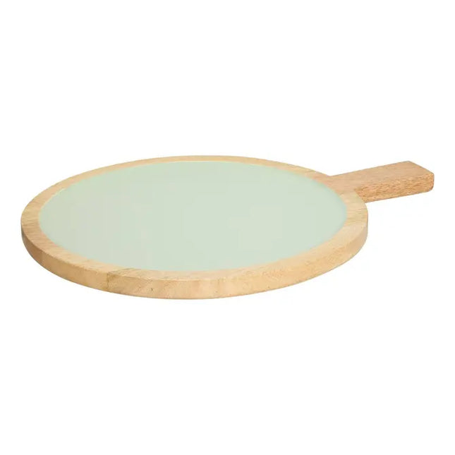 Plato de servir "Inaya" de madera de mango y verde - 212210A
