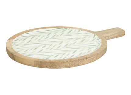 Plato de servir "Inaya" de madera de mango y verde - 212210C