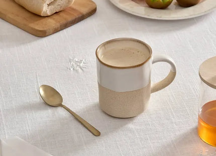 Taza "Kate" blanca y beige 320 ml - 212227A