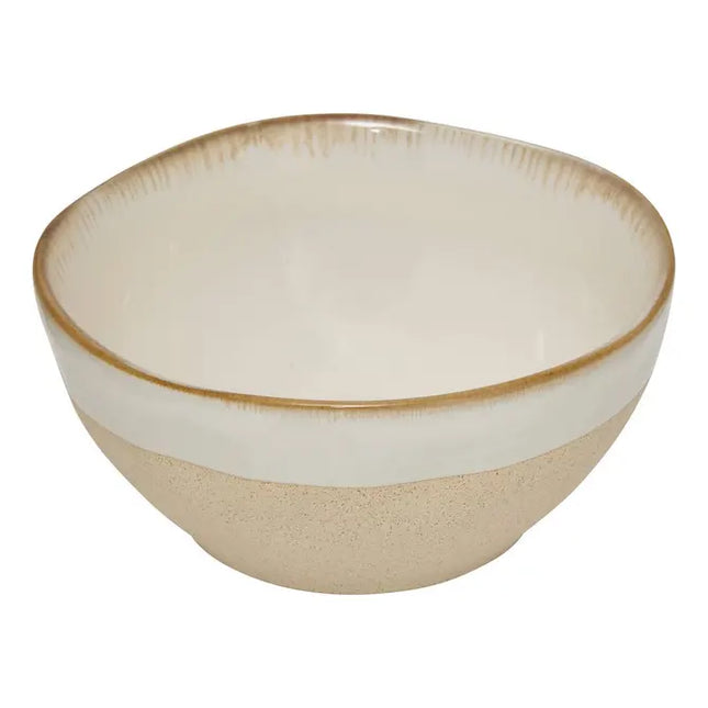 Bol "Kate" blanco y beige, 480 ml -  212231A