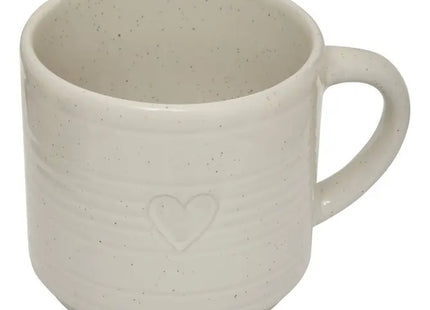 Juego de 2 tazas "Adele" color blanco cálido con diseño de corazón - 212242