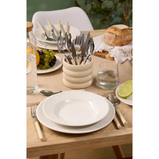 Set de cubiertos "Elsa" 24 piezas de crema - 212364A