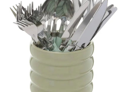 Set de cubiertos "Elsa" 24 piezas verde- 212364B