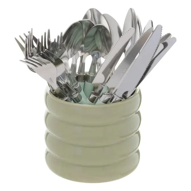 Set de cubiertos "Elsa" 24 piezas verde- 212364B