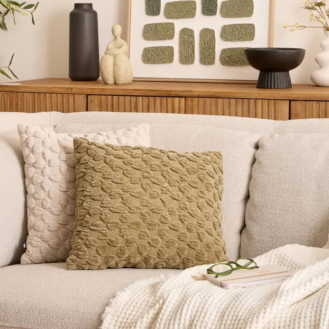 Almohada "Nova" de verde caqui 40x40cm - 212429B