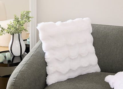 Almohada "ZEPHY" 3D 45x45cm poliéster blanco - 212506