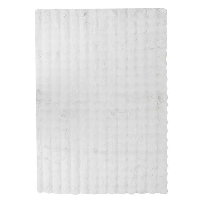 Alfombra de piel sintética 3D "Zephy" blanca 170x120cm - 212510