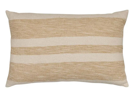Almohada "Laini" blanco y arena 58x38cm - 212531A