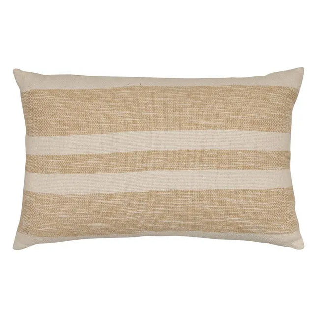 Almohada "Laini" blanco y arena 58x38cm - 212531A