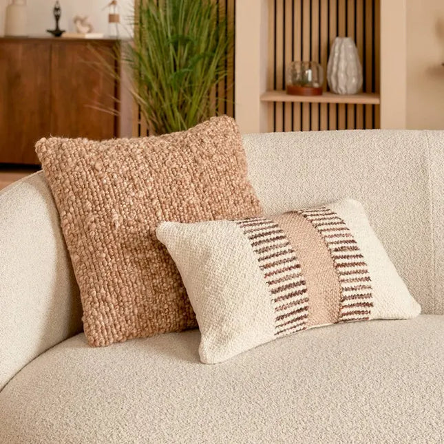 Almohada "Striscia" marfil 50x30cm - 212533