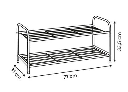 Organizador de zapatos "Metty" para 6 pares, negro - 212716