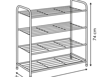 Organizador de zapatos "Metty" para 12 pares, negro - 212717
