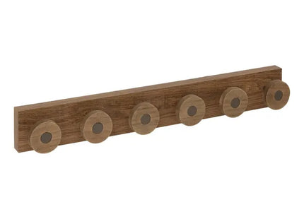 Perchero "Come" de madera con 6 ganchos, 58 cm de largo - 212727