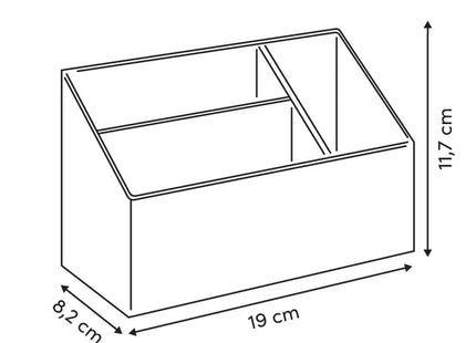 Organizador de escritorio "Florea" de 3 compartimentos estampado floral verde laurel - 212758