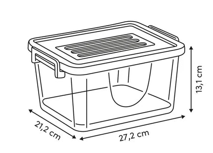 Paquete de 5 cajas transparentes "Clippy" de 5 litros - 212790