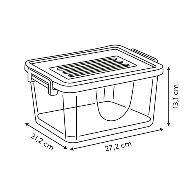 Paquete de 5 cajas transparentes "Clippy" de 5 litros - 212790
