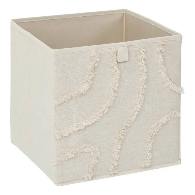 Caja de almacenamiento "Mix'n modul" de 31x31 cm con relieve color beige - 212794A