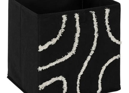 Caja de almacenamiento "Mix'n modul" de 31x31 cm con relieve color negro - 212794B