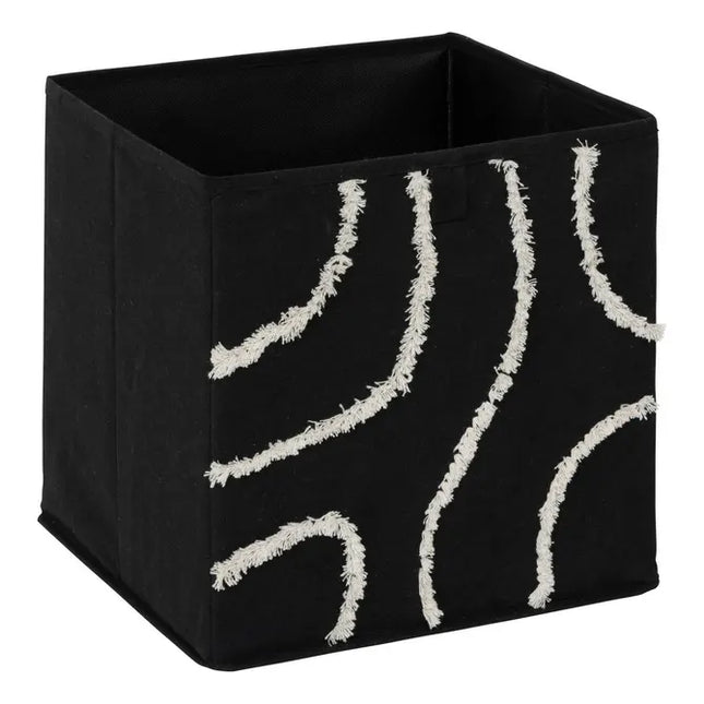 Caja de almacenamiento "Mix'n modul" de 31x31 cm con relieve color negro - 212794B
