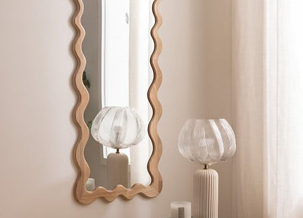 Espejo ondulado "Brooke" 48x100 cm madera - 212951
