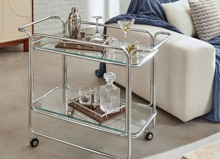 Carrito de plata "Hornell" 92x40cm - 213006